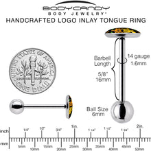 将图片加载到图库查看器，Nacho Type Barbell Tongue Ring by Onyx O
