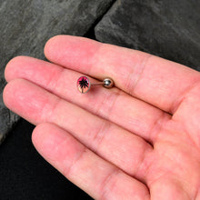 Load image into Gallery viewer, Red Sunset Palm Tree Barbell Tongue Ring by Onyx O
