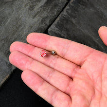 将图片加载到图库查看器，Holiday Peppermint Candy Barbell Tongue Ring
