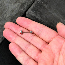 将图片加载到图库查看器，Holiday Peppermint Candy Barbell Tongue Ring
