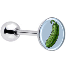 Load image into Gallery viewer, Green Pickle Barbell Tongue Ring by Onyx O
