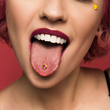 Load image into Gallery viewer, Pink Ducky Barbell Tongue Ring by Onyx O
