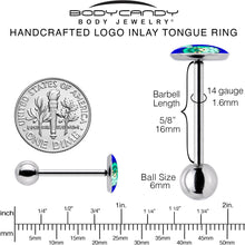 Load image into Gallery viewer, Pufferfish Barbell Tongue Ring by Onyx O
