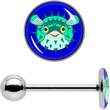 Load image into Gallery viewer, Pufferfish Barbell Tongue Ring by Onyx O
