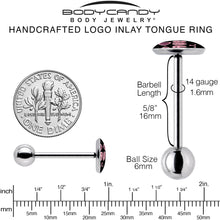 Load image into Gallery viewer, RAWR Kittly Cat Barbell Tongue Ring by Onyx O
