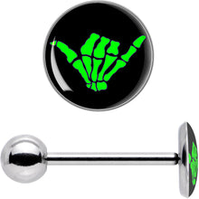 Load image into Gallery viewer, Shaka Hand Barbell Tongue Ring by Onyx O
