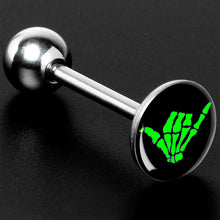 Load image into Gallery viewer, Shaka Hand Barbell Tongue Ring by Onyx O
