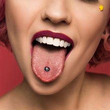 Load image into Gallery viewer, Holiday Skeleton Santa Claus Barbell Tongue Ring by Onyx O
