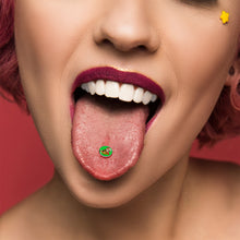 Load image into Gallery viewer, Santa Sloth Holiday Barbell Tongue Ring by Onyx O
