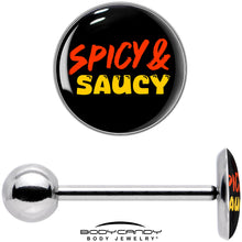 Load image into Gallery viewer, Spicy and Saucy Barbell Tongue Ring by Onyx O
