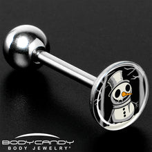 Load image into Gallery viewer, Christmas Holiday Spooky Snowman Barbell Tongue Ring by Onyx O
