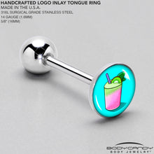 将图片加载到图库查看器，Summer Drink Barbell Tongue Ring by Onyx O
