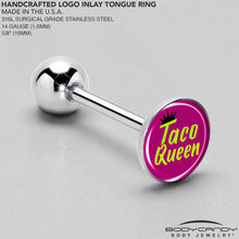 将图片加载到图库查看器，Taco Queen Barbell Tongue Ring by Onyx O
