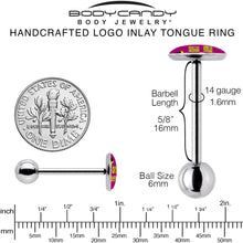 将图片加载到图库查看器，Taco Queen Barbell Tongue Ring by Onyx O
