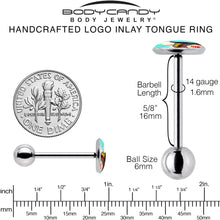 Load image into Gallery viewer, Chinese Take Out Barbell Tongue Ring by Onyx O
