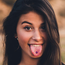Load image into Gallery viewer, Over Thinker Impact Barbell Tongue Ring by Onyx O
