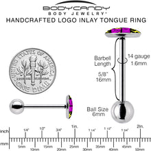 Load image into Gallery viewer, Over Thinker Impact Barbell Tongue Ring by Onyx O
