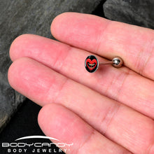 Load image into Gallery viewer, Valentine Heart Vampire Barbell Tongue Ring
