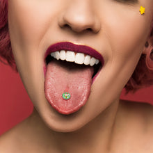 Load image into Gallery viewer, Waving Cat Barbell Tongue Ring by Onyx O
