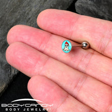 Load image into Gallery viewer, Holiday Christmas Spirit Ghost Barbell Tongue Ring by Onyx O
