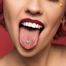 Load image into Gallery viewer, Holiday Christmas Spirit Ghost Barbell Tongue Ring by Onyx O
