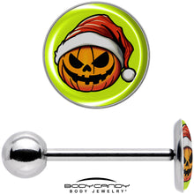 将图片加载到图库查看器，Christmas Holiday Santa Hat Pumpkin Barbell Tongue Ring by Onyx O
