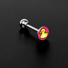 Load image into Gallery viewer, Yellow Ducky Barbell Tongue Ring by Onyx O
