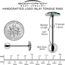 Load image into Gallery viewer, Zombie Bunny Barbell Tongue Ring by Onyx O
