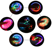 Load image into Gallery viewer, 3-Pack: LED Fidget Spinner – Light Up Spin and Glow in the Dark Sensory Toy
