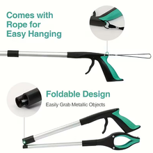 Load image into Gallery viewer, Heavy-Duty Steel Folding Trash Picker – 32" with Magnet &amp; Anti-Slip Handle
