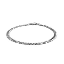 Load image into Gallery viewer, 3.6mm 14k White Gold Solid Curb Bracelet
