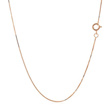将图片加载到图库查看器，14k Rose Gold Classic Box Chain 0.45mm
