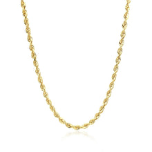 Load image into Gallery viewer, 2.75mm 10k Yellow Gold Solid Diamond Cut Rope Chain
