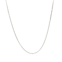 Load image into Gallery viewer, 14k White Diamond Cut Cable Link Chain 0.8mm
