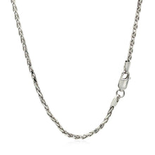 Load image into Gallery viewer, 2.2mm Sterling Silver Rhodium Plated Wheat Chain
