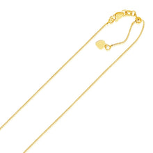将图片加载到图库查看器，14k Yellow Gold Adjustable Box Chain 0.7mm
