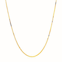 将图片加载到图库查看器，14k Yellow Gold Adjustable Box Chain 0.7mm
