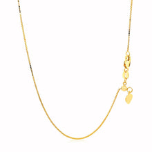 将图片加载到图库查看器，14k Yellow Gold Adjustable Box Chain 0.7mm
