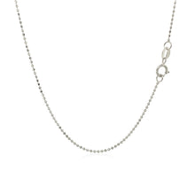 将图片加载到图库查看器，14k White Gold Diamond-Cut Bead Chain 1.0mm
