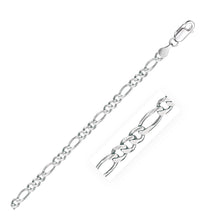 Load image into Gallery viewer, 3.8mm 14k White Gold Solid Figaro Bracelet
