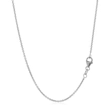 将图片加载到图库查看器，14k White Gold Round Cable Link Chain 1.2mm
