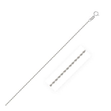 Load image into Gallery viewer, 10k White Gold Solid Diamond Cut Rope Chain 1.4mm
