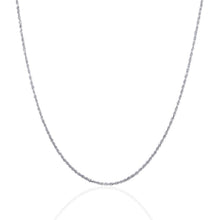 Load image into Gallery viewer, 10k White Gold Solid Diamond Cut Rope Chain 1.4mm
