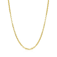 将图片加载到图库查看器，14k Yellow Gold Diamond Cut Cable Link Chain 1.8mm
