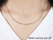 将图片加载到图库查看器，14k Yellow Gold Diamond Cut Cable Link Chain 1.8mm

