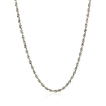 Load image into Gallery viewer, 2.5mm 14k White Gold Solid Diamond Cut Rope Chain
