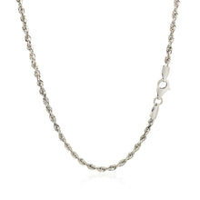 Load image into Gallery viewer, 2.5mm 14k White Gold Solid Diamond Cut Rope Chain
