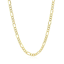 Load image into Gallery viewer, 3.5mm 14k Yellow Gold Lite Figaro Chain
