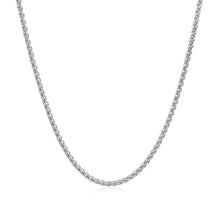 Load image into Gallery viewer, 14k White Gold Round Wheat Chain 1.5mm
