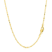 Load image into Gallery viewer, 14k Yellow Gold Diamond-Cut Alternating Bead Chain 1.5mm
